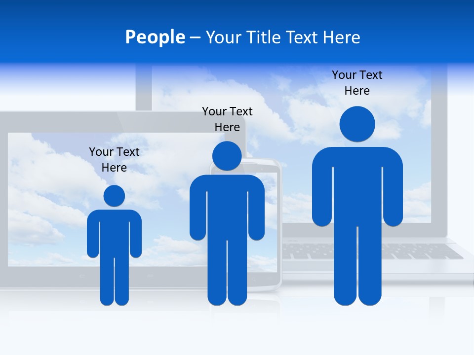 Computing Clouds Media PowerPoint Template