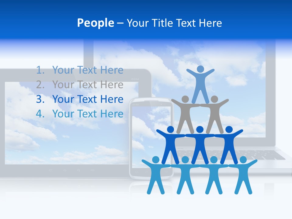 Computing Clouds Media PowerPoint Template