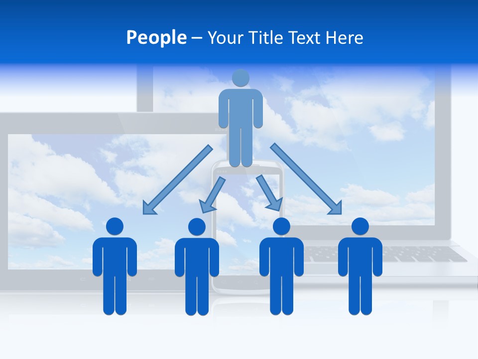 Computing Clouds Media PowerPoint Template