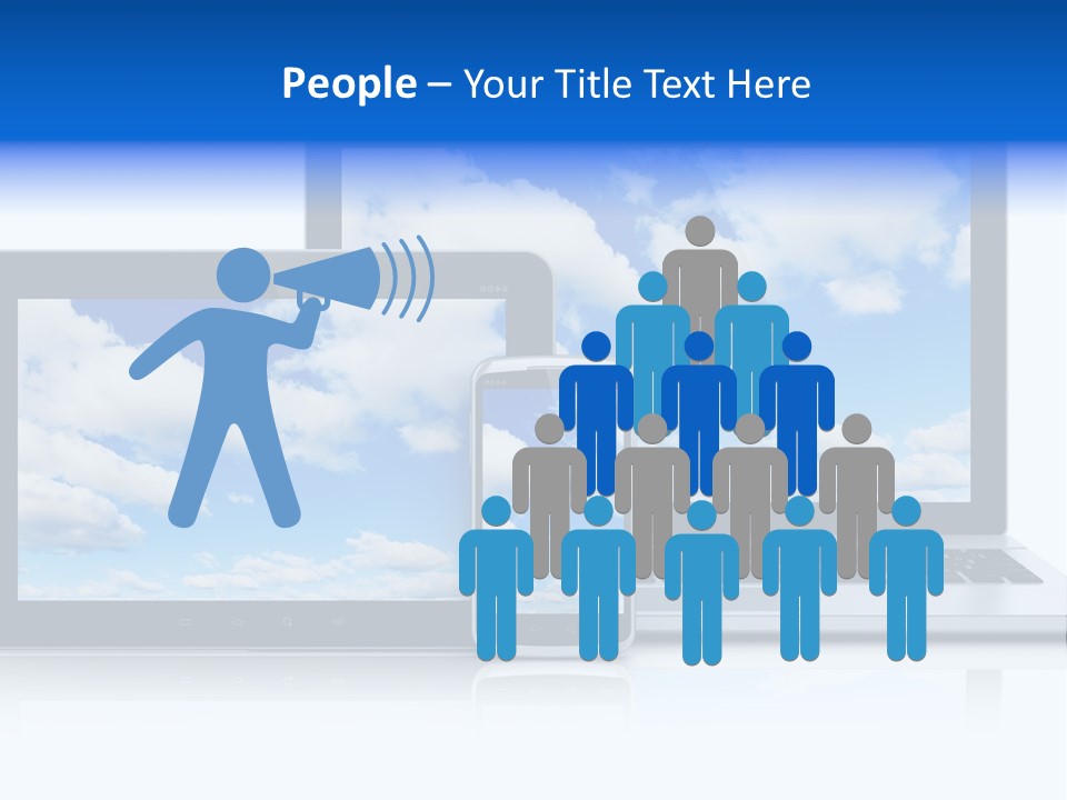 Computing Clouds Media PowerPoint Template