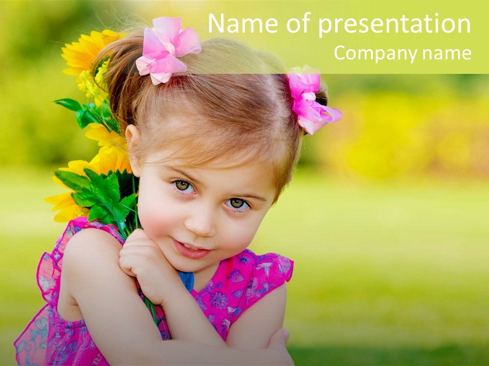 Plant Beautiful Child PowerPoint Template