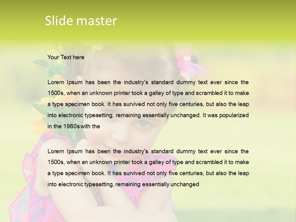 Plant Beautiful Child PowerPoint Template