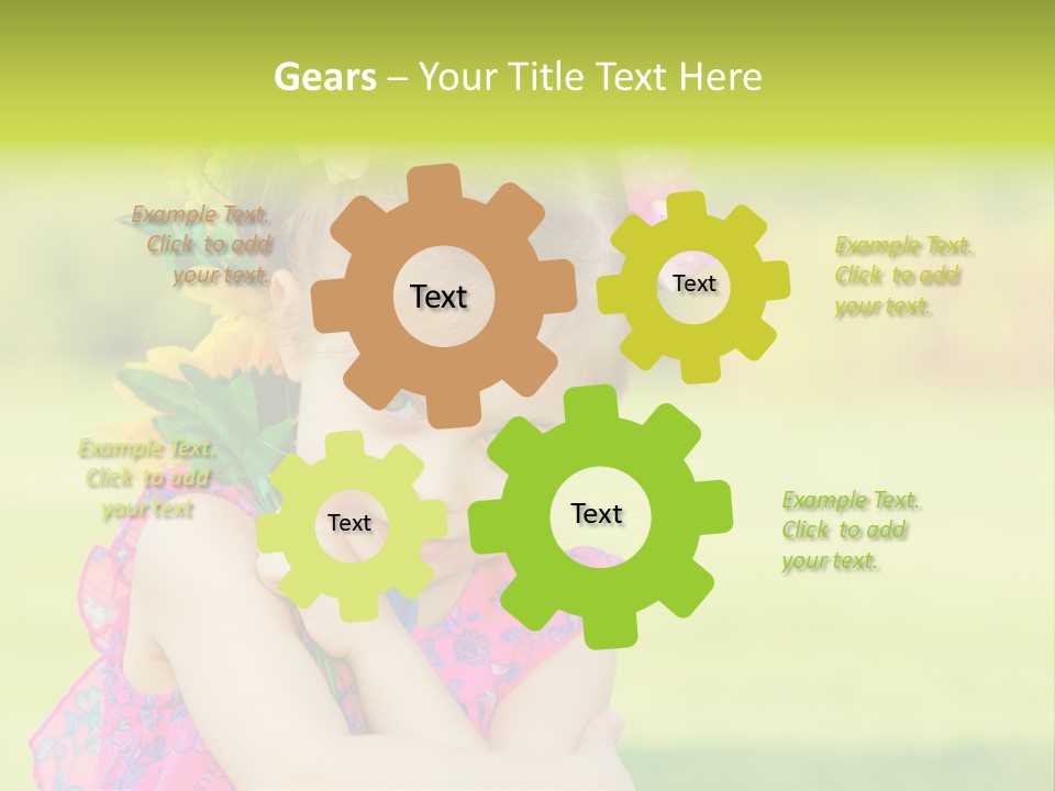 Plant Beautiful Child PowerPoint Template
