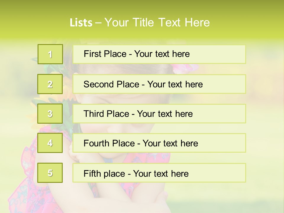 Plant Beautiful Child PowerPoint Template