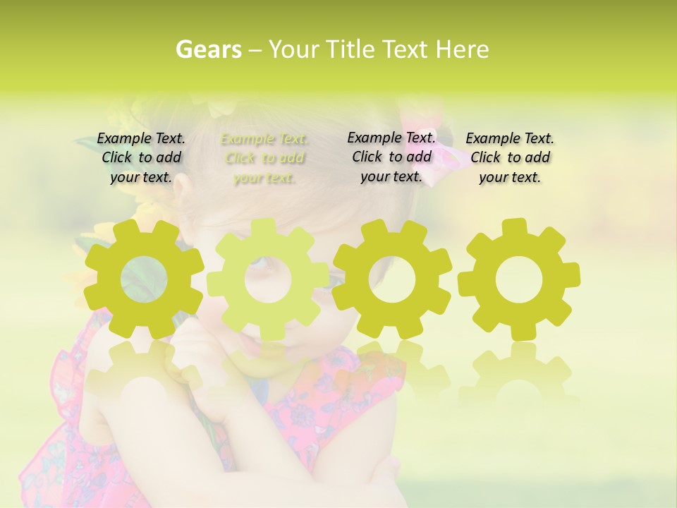 Plant Beautiful Child PowerPoint Template