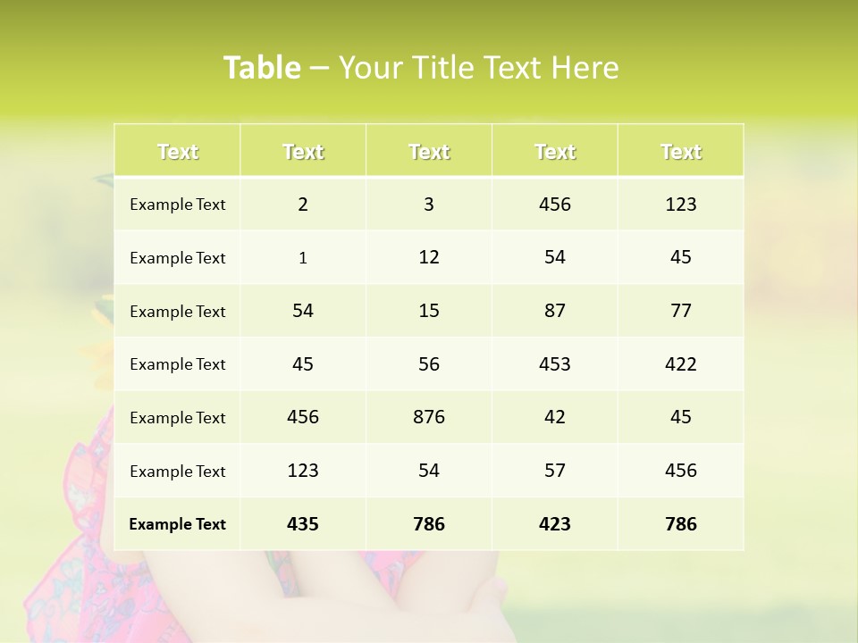 Plant Beautiful Child PowerPoint Template