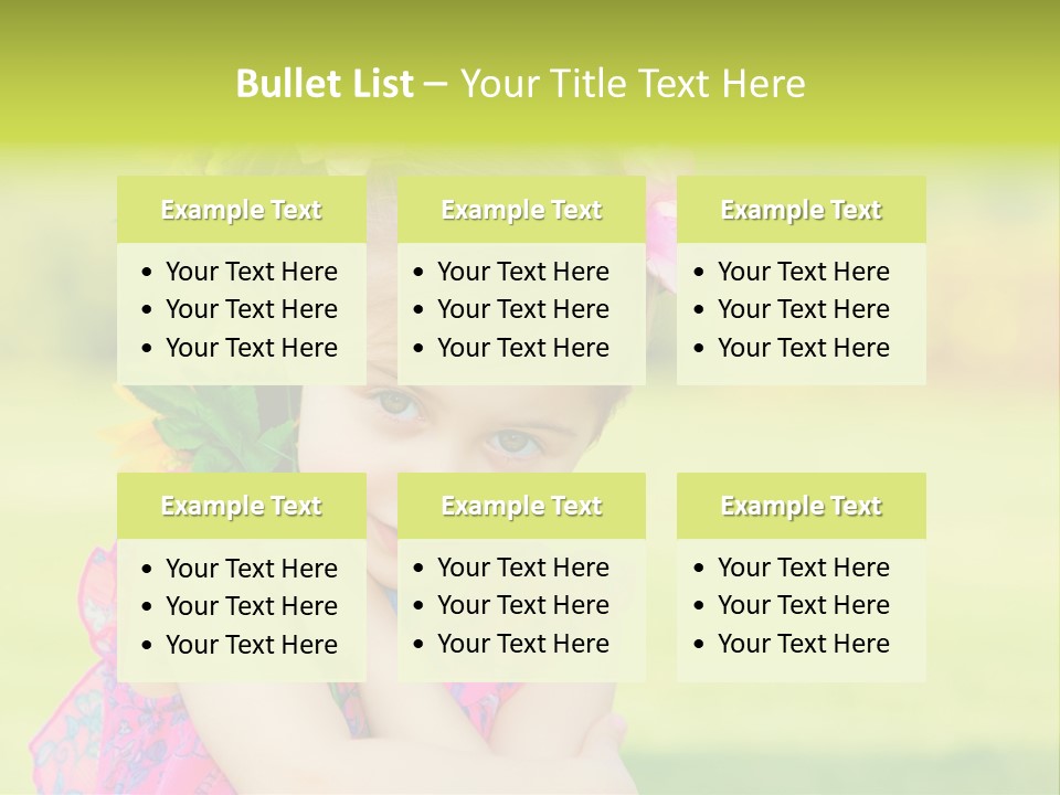 Plant Beautiful Child PowerPoint Template