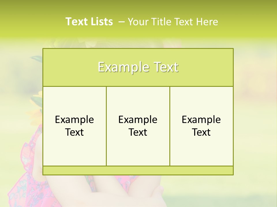 Plant Beautiful Child PowerPoint Template