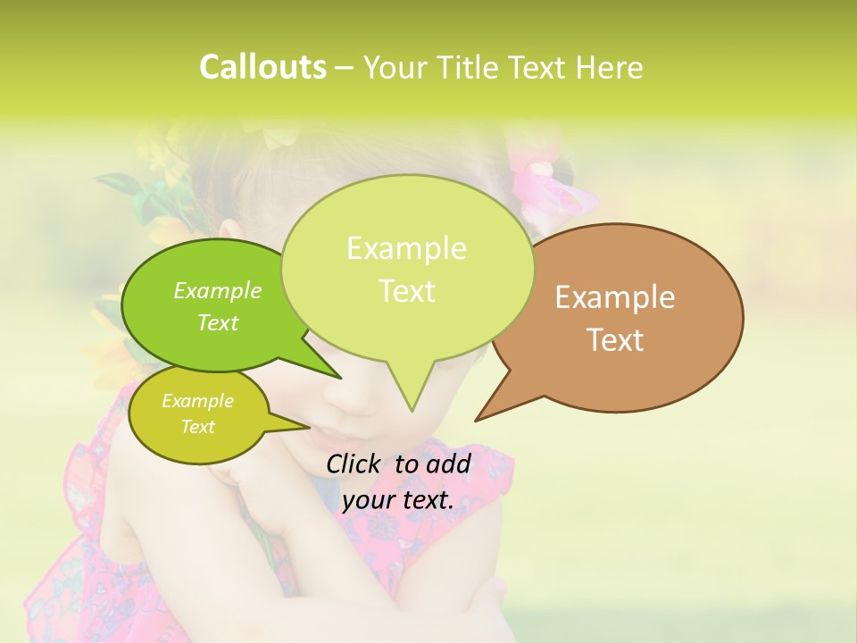 Plant Beautiful Child PowerPoint Template