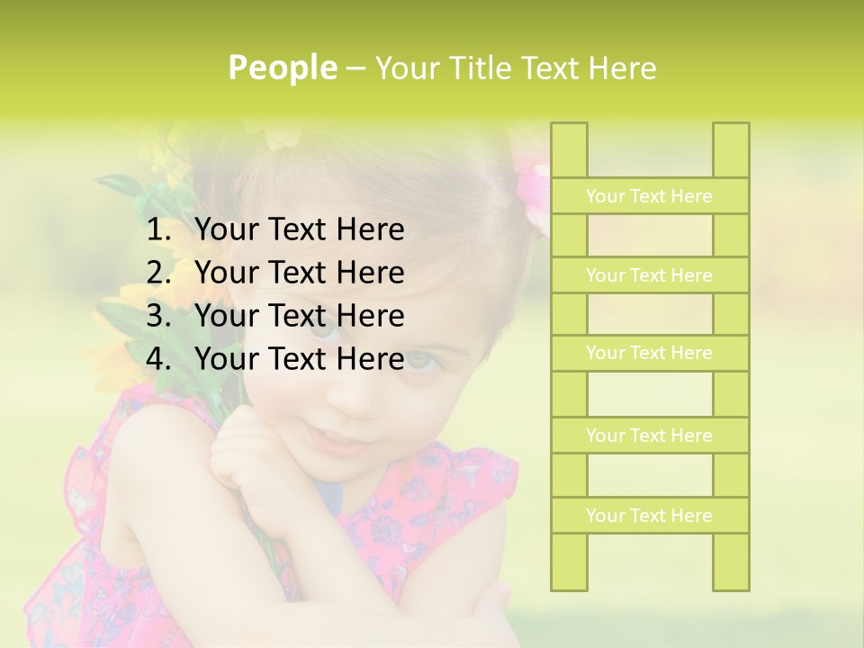 Plant Beautiful Child PowerPoint Template