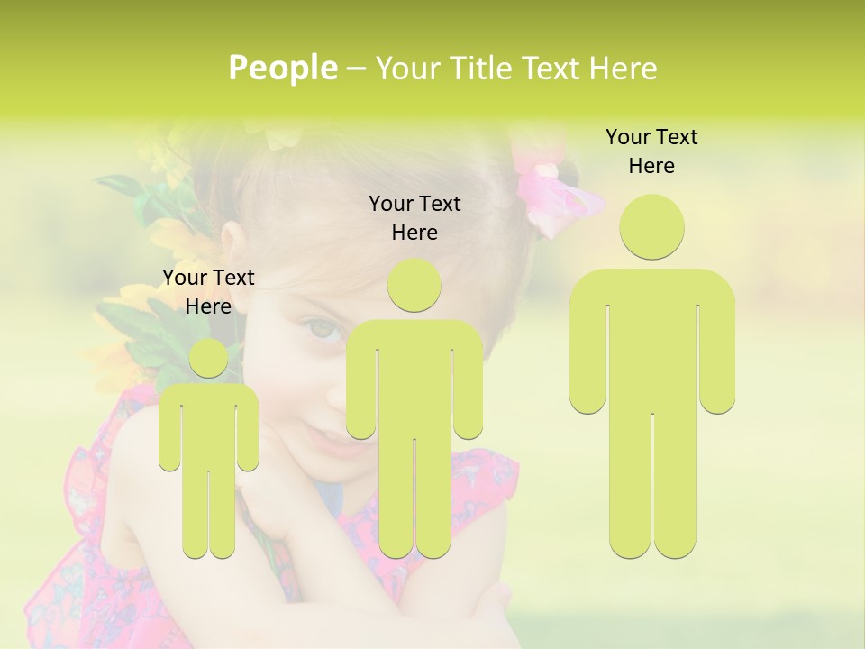 Plant Beautiful Child PowerPoint Template