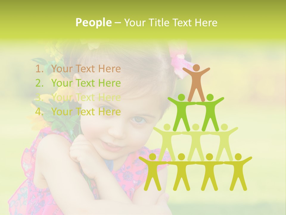 Plant Beautiful Child PowerPoint Template