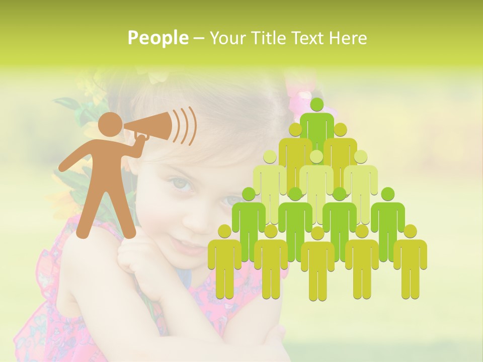 Plant Beautiful Child PowerPoint Template