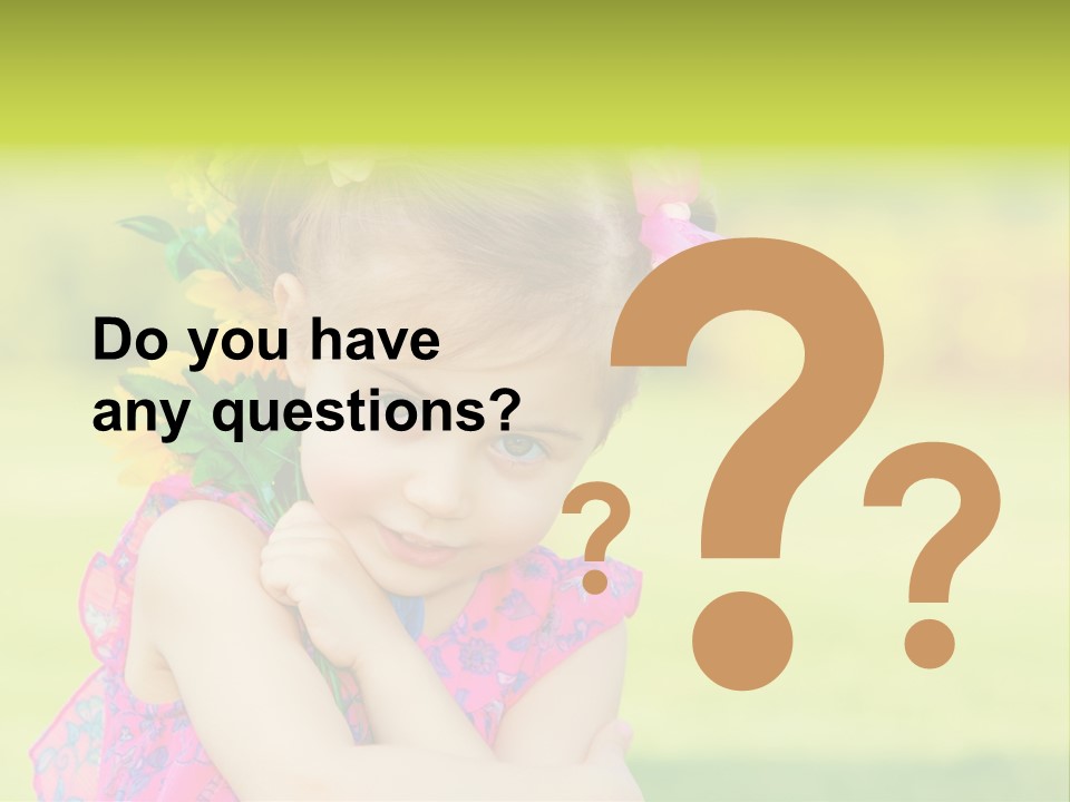 Plant Beautiful Child PowerPoint Template