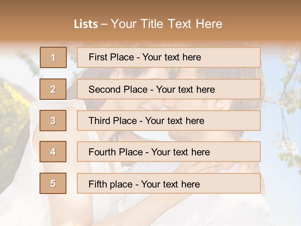 Romantik Freuen Couple PowerPoint Template