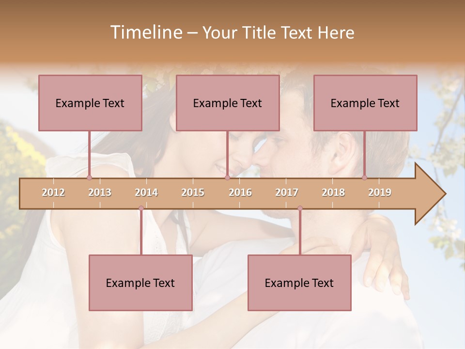 Romantik Freuen Couple PowerPoint Template