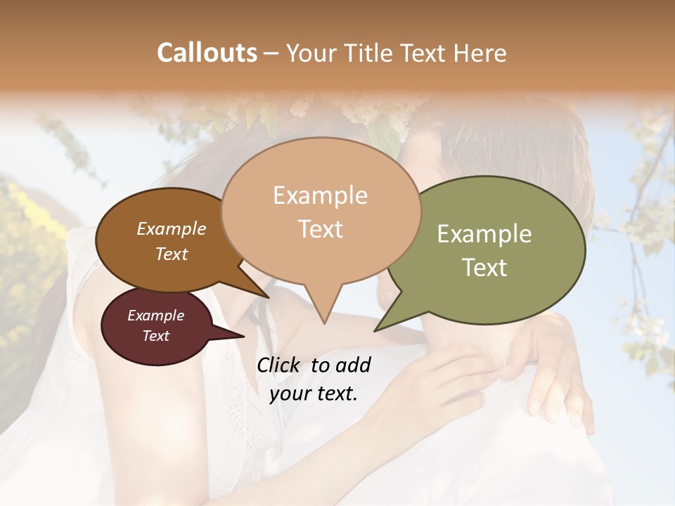 Romantik Freuen Couple PowerPoint Template