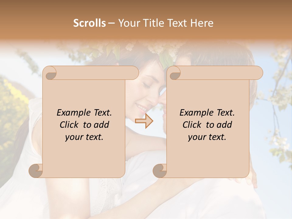 Romantik Freuen Couple PowerPoint Template