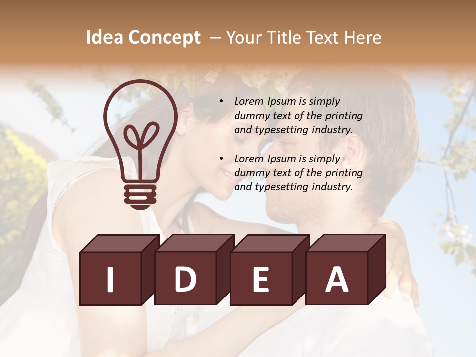 Romantik Freuen Couple PowerPoint Template