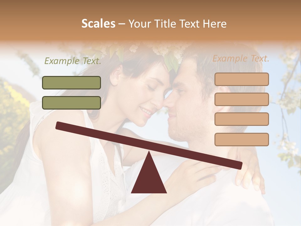 Romantik Freuen Couple PowerPoint Template