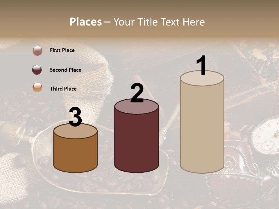 Kurbel Kaffeebohnen Mahlwerk PowerPoint Template