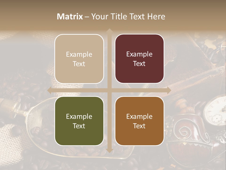 Kurbel Kaffeebohnen Mahlwerk PowerPoint Template