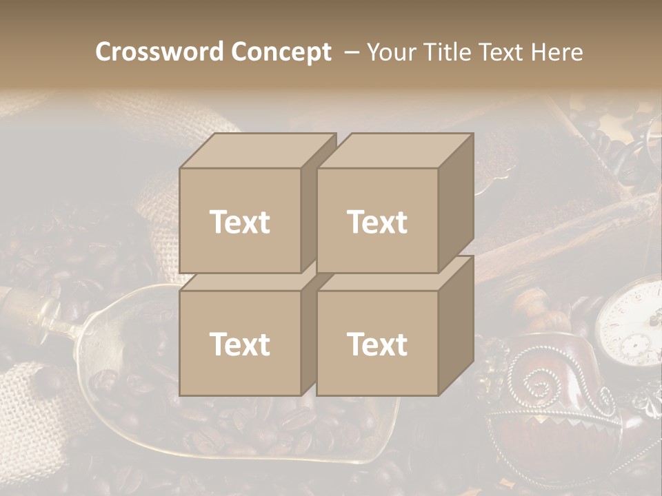 Kurbel Kaffeebohnen Mahlwerk PowerPoint Template