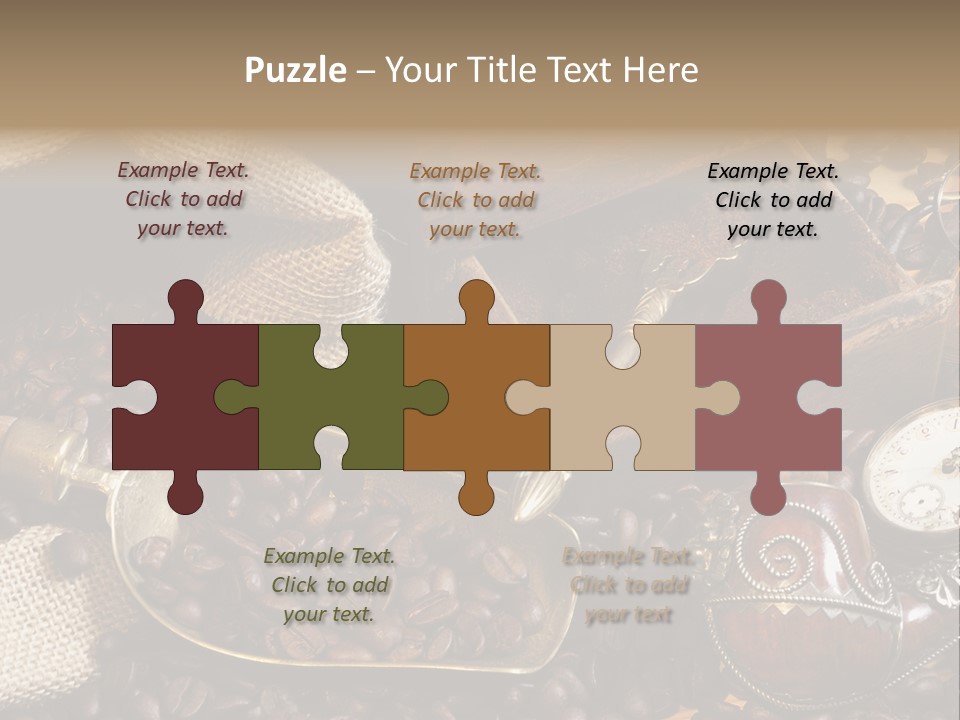 Kurbel Kaffeebohnen Mahlwerk PowerPoint Template