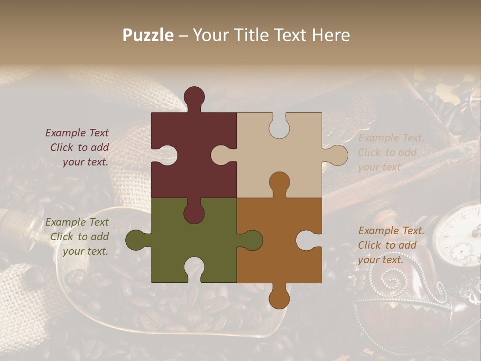 Kurbel Kaffeebohnen Mahlwerk PowerPoint Template