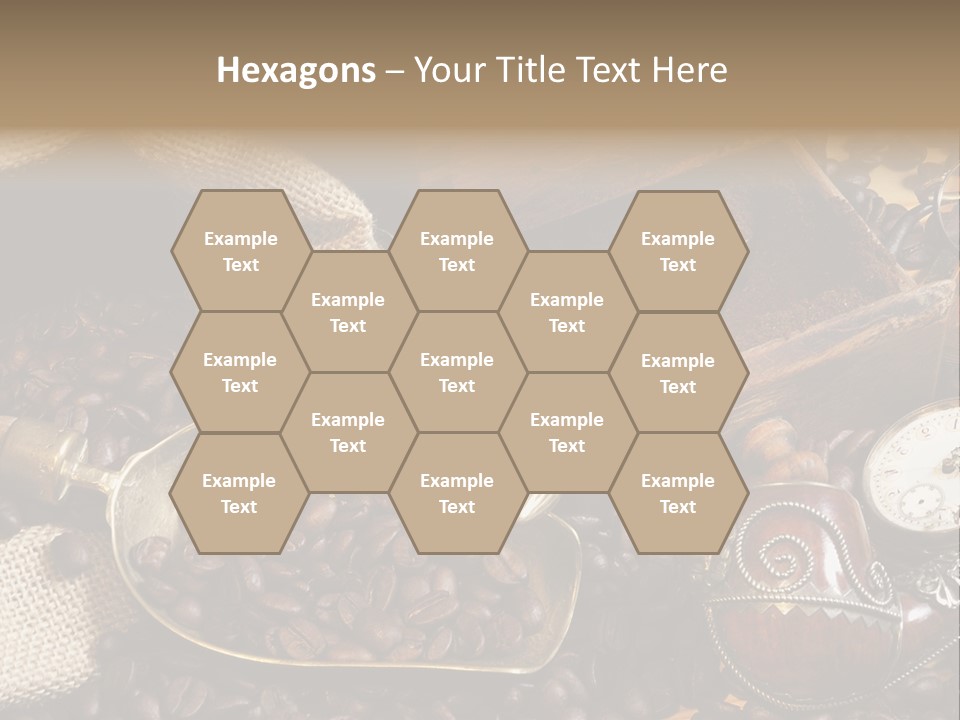 Kurbel Kaffeebohnen Mahlwerk PowerPoint Template