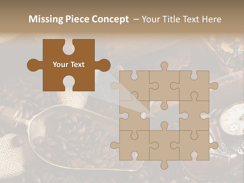 Kurbel Kaffeebohnen Mahlwerk PowerPoint Template