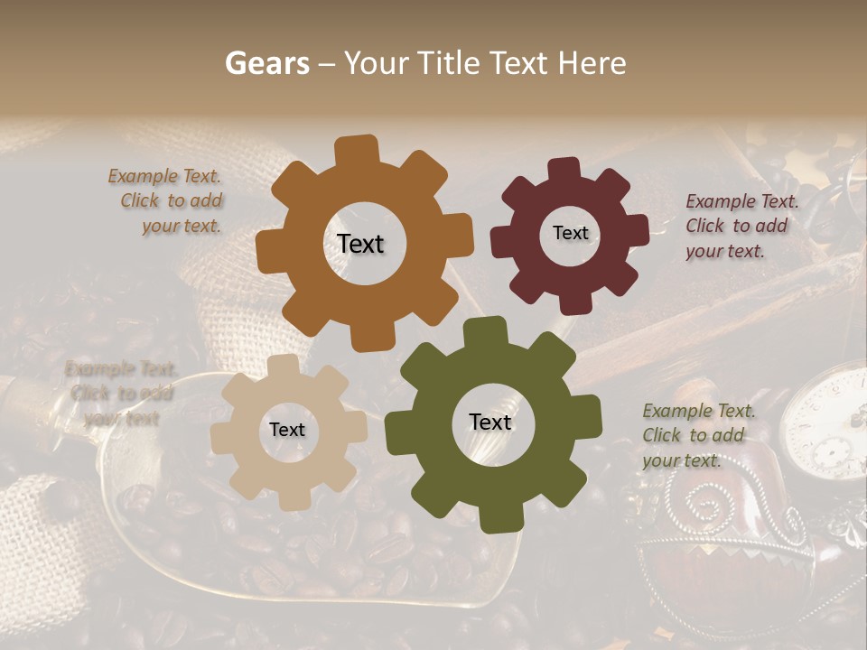 Kurbel Kaffeebohnen Mahlwerk PowerPoint Template