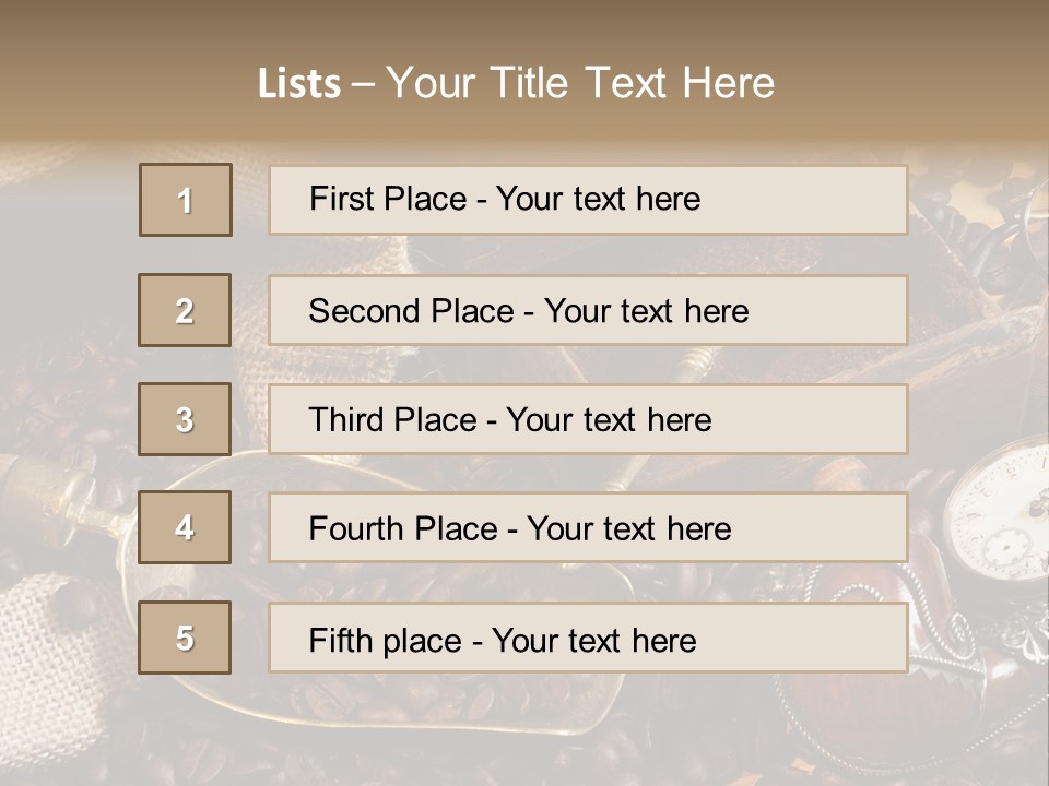 Kurbel Kaffeebohnen Mahlwerk PowerPoint Template
