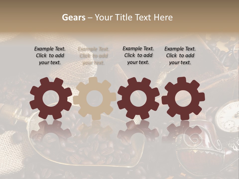 Kurbel Kaffeebohnen Mahlwerk PowerPoint Template