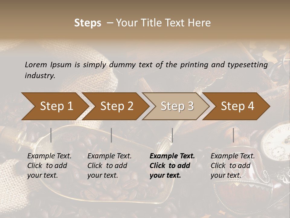 Kurbel Kaffeebohnen Mahlwerk PowerPoint Template