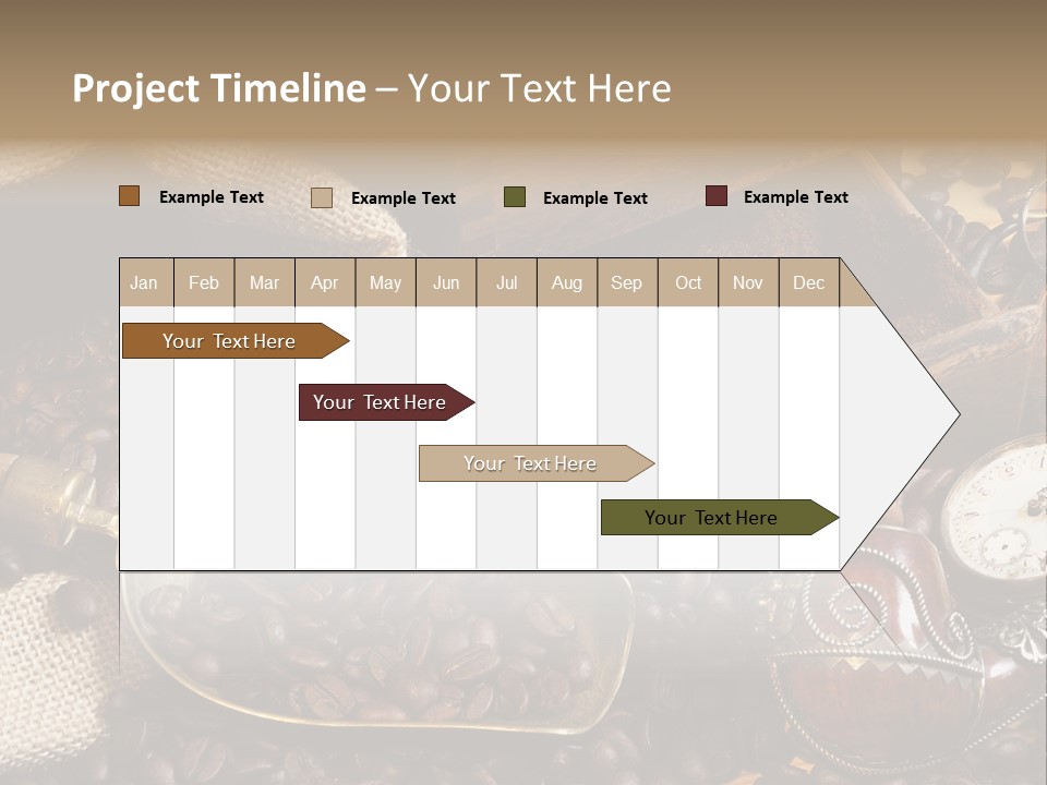 Kurbel Kaffeebohnen Mahlwerk PowerPoint Template