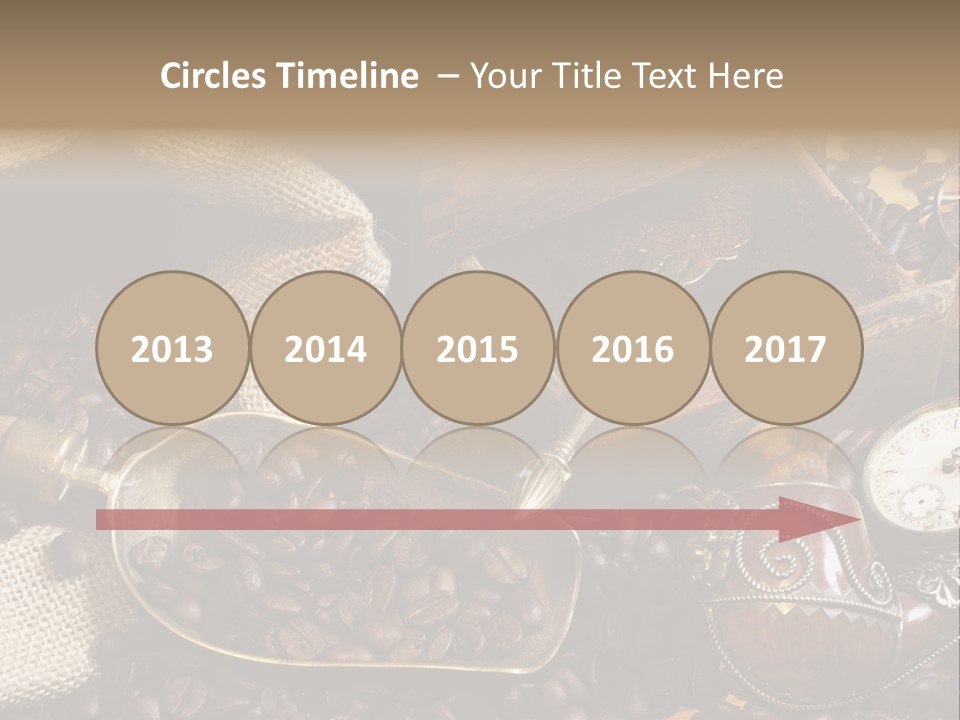 Kurbel Kaffeebohnen Mahlwerk PowerPoint Template