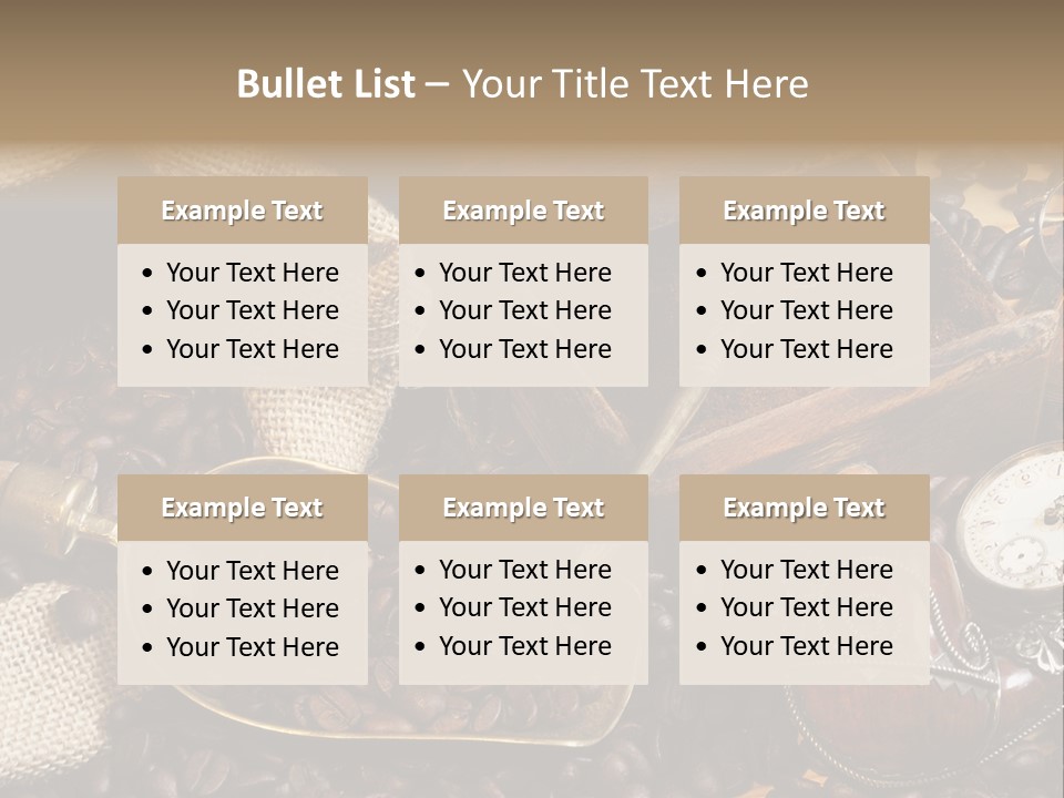Kurbel Kaffeebohnen Mahlwerk PowerPoint Template