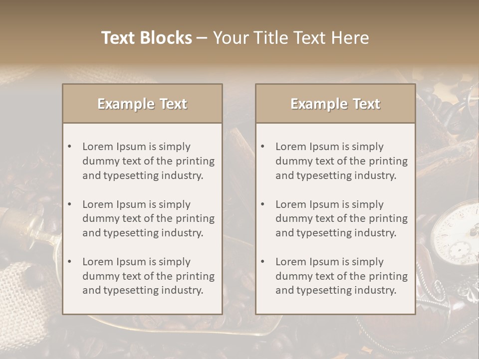 Kurbel Kaffeebohnen Mahlwerk PowerPoint Template