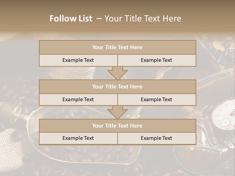 Kurbel Kaffeebohnen Mahlwerk PowerPoint Template
