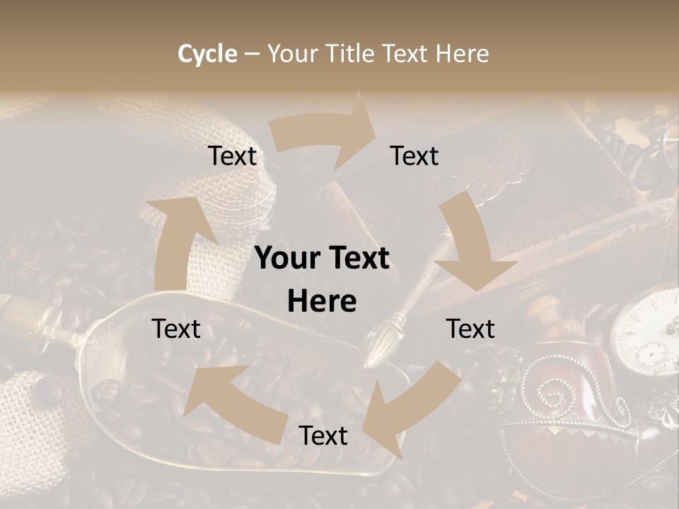 Kurbel Kaffeebohnen Mahlwerk PowerPoint Template