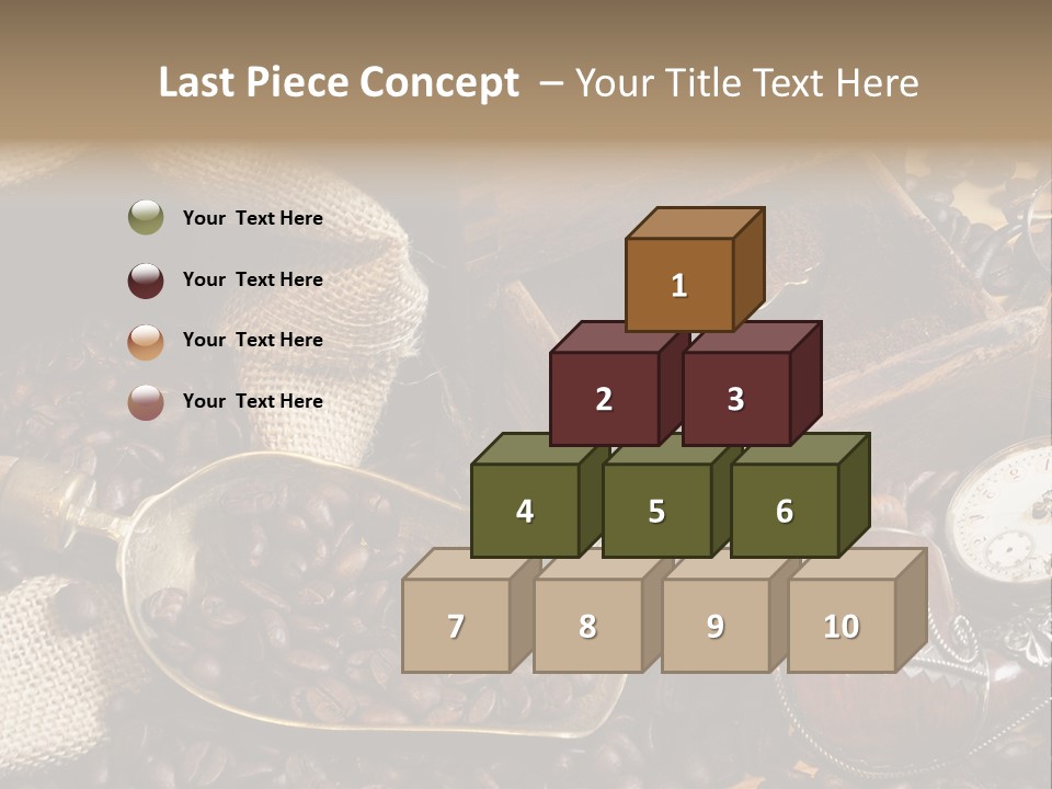 Kurbel Kaffeebohnen Mahlwerk PowerPoint Template