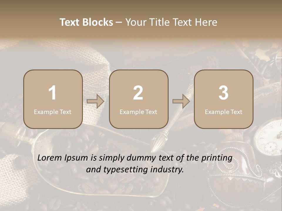 Kurbel Kaffeebohnen Mahlwerk PowerPoint Template