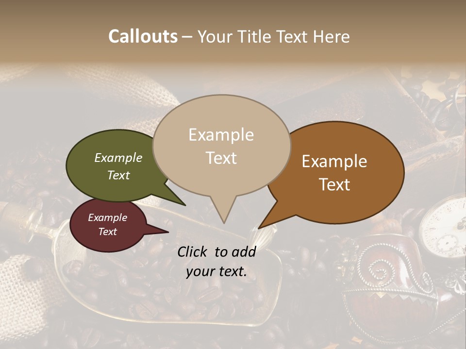 Kurbel Kaffeebohnen Mahlwerk PowerPoint Template