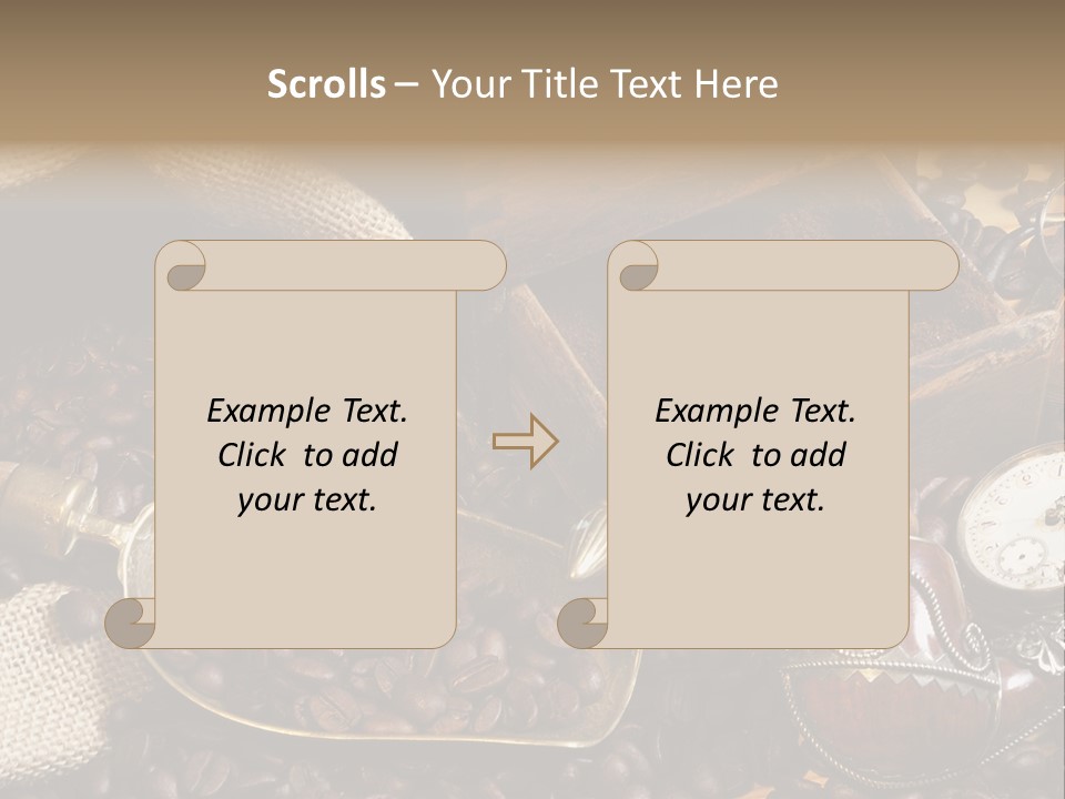 Kurbel Kaffeebohnen Mahlwerk PowerPoint Template