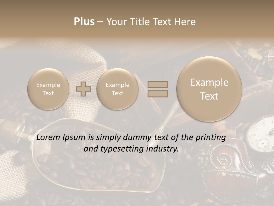 Kurbel Kaffeebohnen Mahlwerk PowerPoint Template