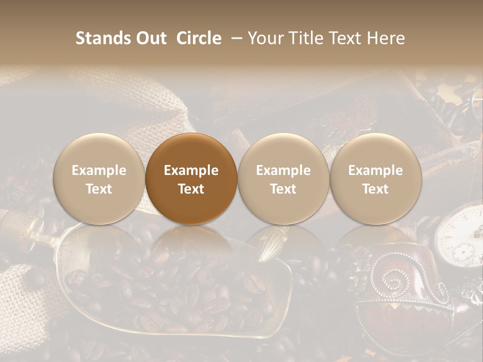 Kurbel Kaffeebohnen Mahlwerk PowerPoint Template