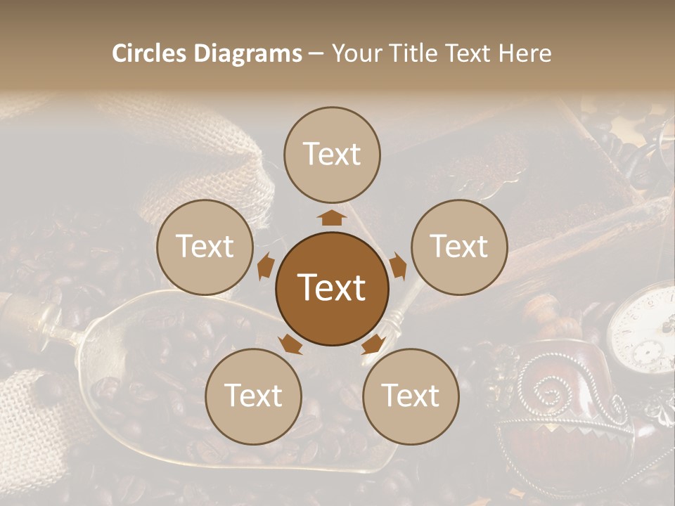 Kurbel Kaffeebohnen Mahlwerk PowerPoint Template