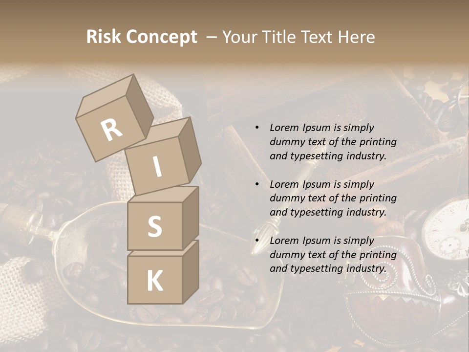 Kurbel Kaffeebohnen Mahlwerk PowerPoint Template