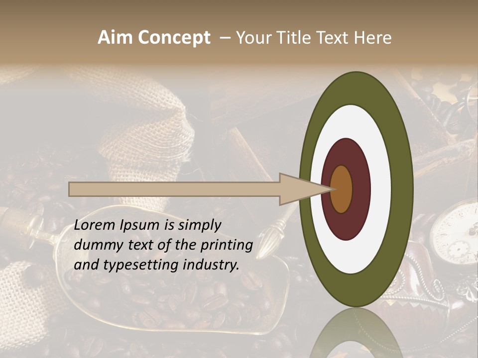 Kurbel Kaffeebohnen Mahlwerk PowerPoint Template